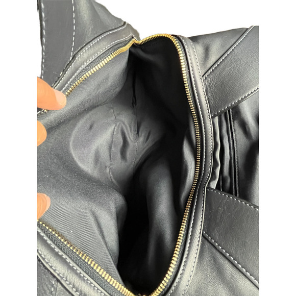 Authentic Coach Lexy Woven Leather Canvas Shoulder Bag - Picture 9 of 16